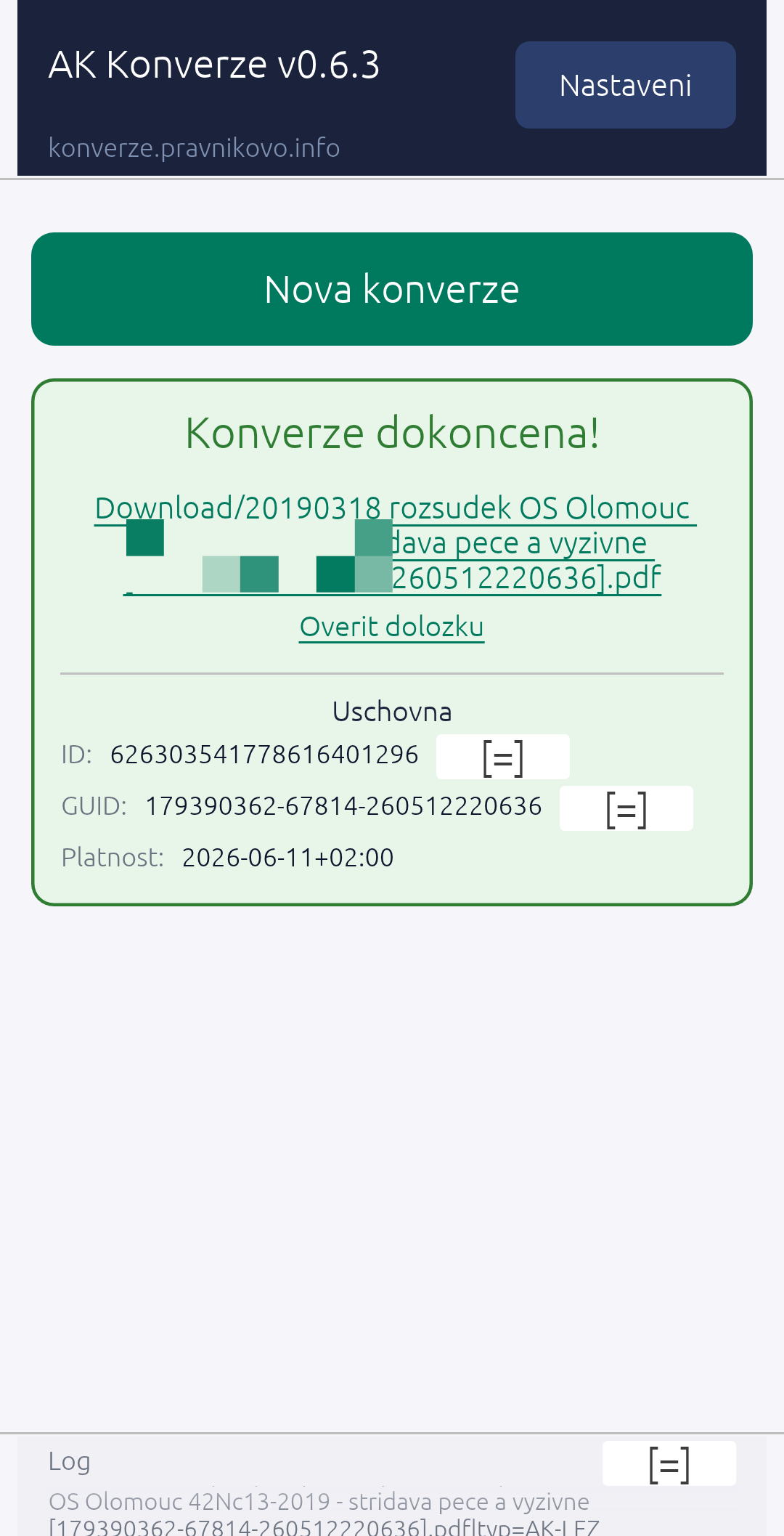 Konverze dokoncena